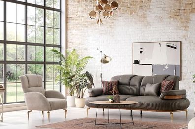 Elegante Sofagarnitur 3 Sitzer Stilvolles Design und Höchster Komfort