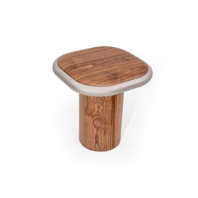 Hellbrauner Wohnzimmer Beistelltisch Designer Holzgestell Couchtisch