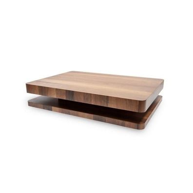 Industrial Design: Braun Couchtisch mit Holzplatte für das Wohnzimmer