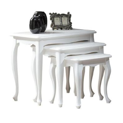 Table Dining Room Area Set Of 3 Designer Classic Real Wooden New Brown Colour