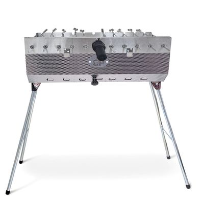 Mangal Set Taschkent Schaschlikgrill mit 11er Drehspieß Spieße Motor