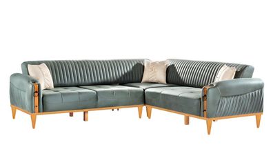 Sofa L-Form Ledersofa Couch Wohnlandschaft Garnitur Design Modern Sofa Ecksofa