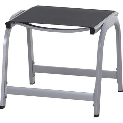 Tesoro Hocker, silber Alu, extilbezug grau