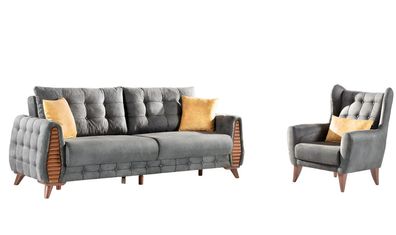 Sofagarnitur 3 + 1 Sitzer Set Design Sofa Polster Couchen Couch Modern Luxus Neu