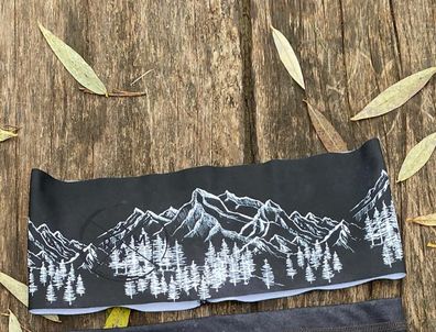 ROSA MINT Funktionsstirnband #Mountainlove schwarz