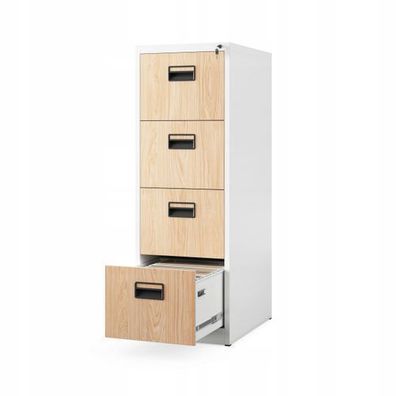 Hängeregistraturschrank Hängeregisterschrank 132x46x62 cm Weiß-Holzoptik
