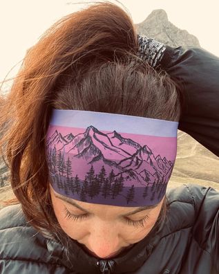 ROSA MINT Funktionsstirnband #Mountainlove lila