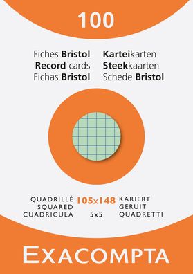 Karteikarten A6 kariert sortiert