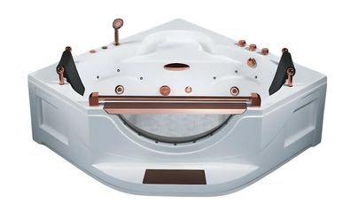 Luxuswanne Whirlpool Hydromassagewanne Badewanne Blubberbad Spa 165x165 cm