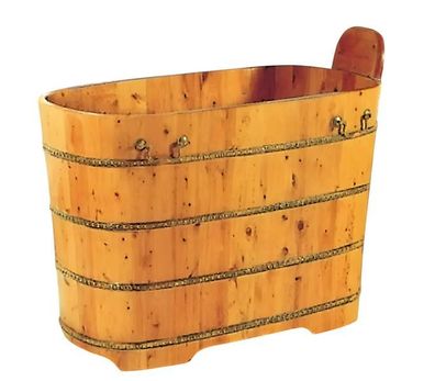 Holzbadewanne Badezuber Fitovanna Freistehende Holzwanne Naturwanne 100x58 cm