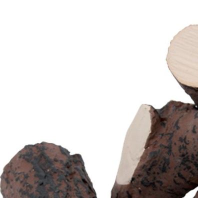 Keramik Holzscheite DEKO gemischt für Bio Ethanol Kamine Ofen Biokamin