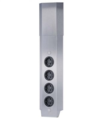 Küchensteckdose 4-fach Edelstahl Ecksteckdose Küche Teleskopierbar 46-58cm