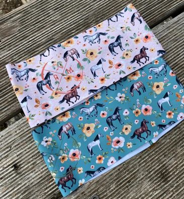 ROSA MINT Kids Funktionsstirnband Pferde + Blumen
