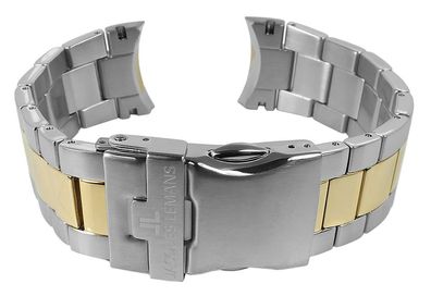 Jacques Lemans Liverpool Ersatzband Edelstahl silbern/gelbgoldgold 1-2206