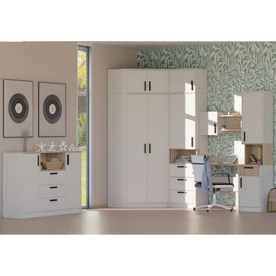 Möbelset GRANT Set 25C Schreibtisch Kommode Regal, Jugendzimmer Arbeitszimmer