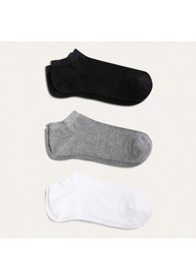 12er Pack Herren Sneaker Socken Baumwolle ohne Naht Schwarz Weiß Grau E-12