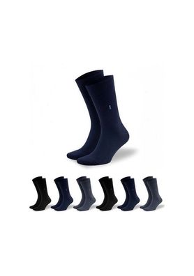 12er Pack Herren Business Socken Baumwolle Schwarz Blau Grau Hellgrau E-27