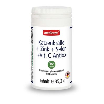 Katzenkralle + Zink + Selen+ VitC-Antiox - 60 Kapseln
