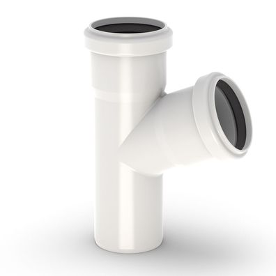 Conel Drain Abzweig DN 50/50 67 Grad mit zwei Muffen