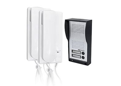 SCS Sentinel - Audio Türsprechanlage für 2 Wohnungen, 2 Handsets, 1 Türstation