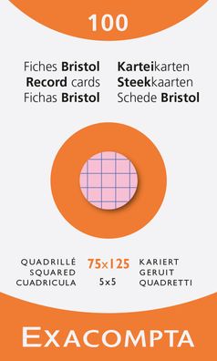 Karteikarten 75x125 kar 100St sort