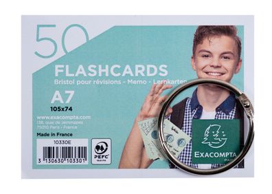Flashcards A7 lin 50St/Pk sort
