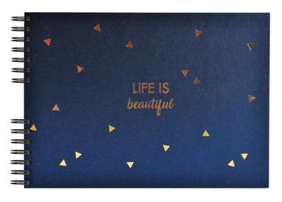 Spiralalbum 50S sw 32x22 LIFE blau