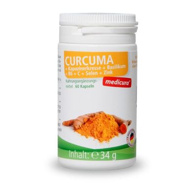 Curcuma + Kapuzinerkresse + Basilikum - 60 Kapseln
