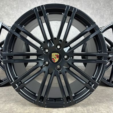 Original Porsche Cayenne E2 958 21" 911 Turbo III Felgen Schwarz S GTS 92A NEU