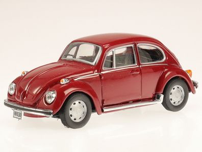 VW Käfer Beetle dunkel rot Modellauto in Vitrine Cararama 1:43