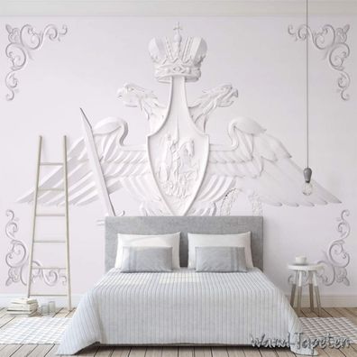 Moderne Wandbild 3D Fototapeten - Adler Relief Wandkunst 7218