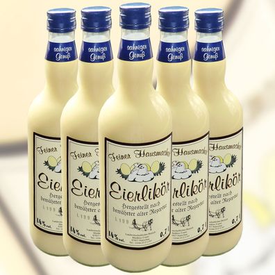 5 x 0,7 l Flasche sahniger Eierlikör Naitschau Thüringen