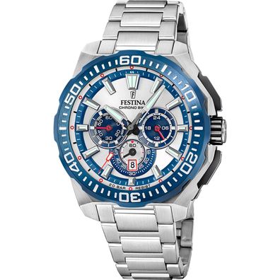 Festina Uhr 2025 Herren Chrono Bike F20724/1 Chronograph Blau, Silber