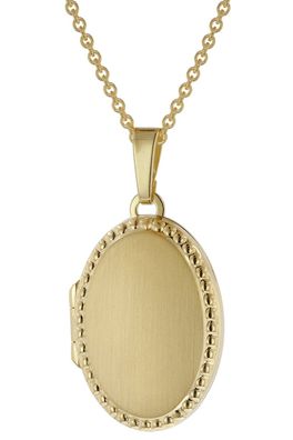 trendor Schmuck Medaillon-Anhänger 333 Gold 23 mm mit vergoldeter Silberkette 39792