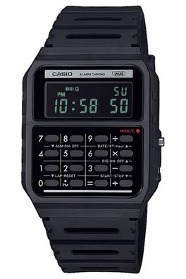 Casio Digitaluhr mit Taschenrechner Vintage Edgy Schwarz CA-53WB-1BEF