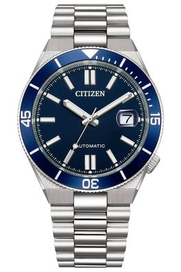 Citizen Herrenuhr Automatik 10 bar Edelstahl/Dunkelblau NJ0230-59L
