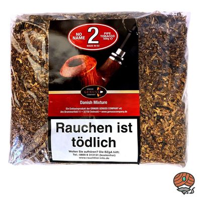 NO NAME Nr. 2 Pfeifentabak Danish Mixture 500g Beutel von Ermuri