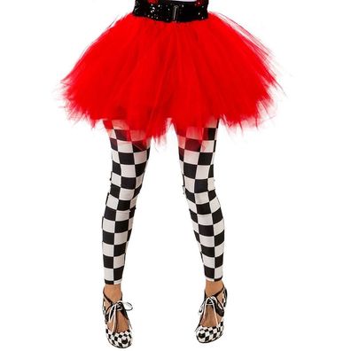Tüllrock Tutu voluminös rot - Größe: L/XL