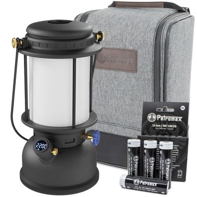 Petromax LM500 LED Laterne inkl. Tasche und 4er Pack Akku