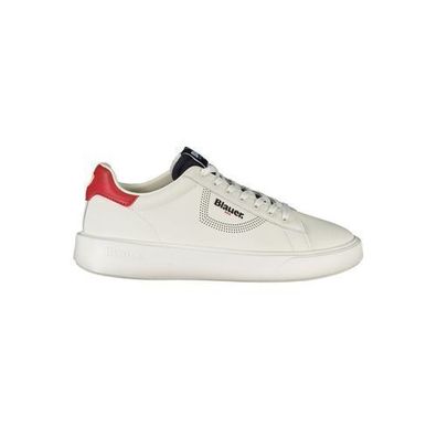 Blauer White Leather Men Sneaker