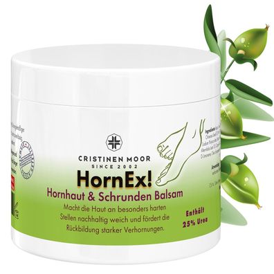 CristinenMoor HornEx! Hornhaut & Schrunden Balsam mit 25% Urea | 200 ml | Fußcreme