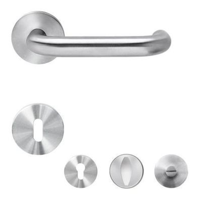 Karcher Türdrücker-Rosetten-Garnitur E200 SlimStyle Edelstahl matt Türgriff