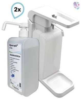 SET: Blanc Hygienic Hebelspender 1.000ml + 2x 1 Liter Haut- und Händedesinfektion mit