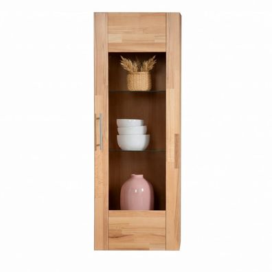 Hängevitrine 42x31x115 Vitrinenschrank Kernbuche teilmassiv #4272