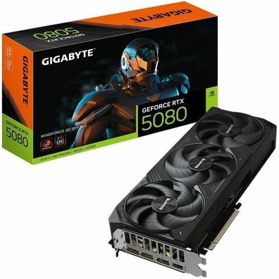 Gigabyte RTX5080 Windforce OC, 16GB GDDR7 HDMI 3xDP