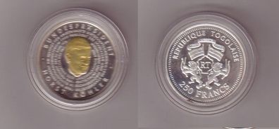 250 Francs Silber Münze Togo Bundespräsident Horst Köhler 2004 (114244)