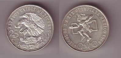 25 Pesos Silber Münze Mexiko Olympiade 1968 (114111)