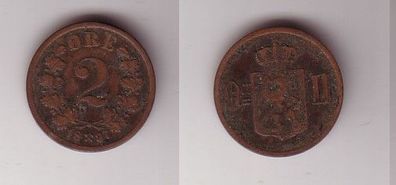 2 Öre Kupfer Münze Norwegen 1897 (114495)