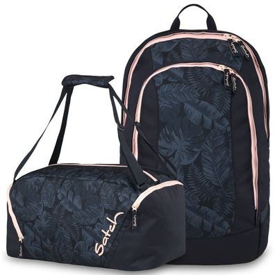 satch Set aus air + Sporttasche 26, Midnight Jungle, Mädchen & Jungen