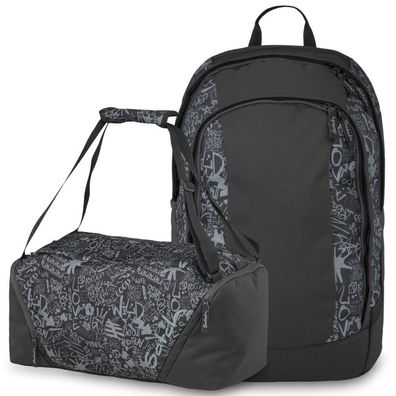 satch Set aus air + Sporttasche 26, Street Ink, Mädchen & Jungen